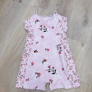 NWT Wild Fable ButterBliss Light Pink Floral Romper